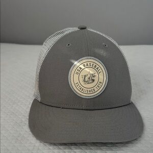 New Era Gray and White Baseball Cap